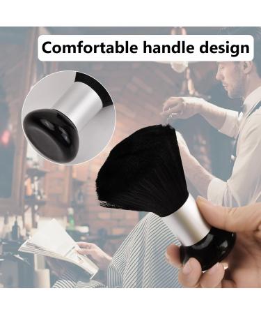 Anseom Soft Nylon Hairdresser Neck Brush - Dense Bristle Black Hair Cutting Tool for Salons & Barbers - Buy Online on GoSupps.com