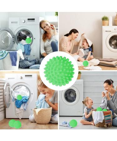 6Pcs Dryer Tumble Balls Reusable Dryer Laundry Balls Reduce Wrinkles and Static Cling Green - Buy Online on GoSupps.com