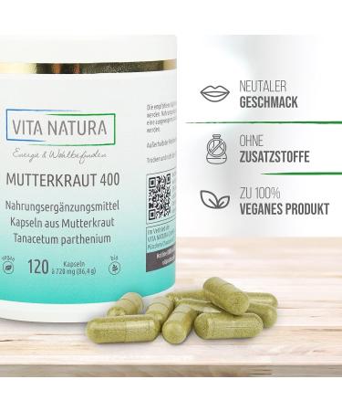Vita Natura Maternity Herb 400 - Organic High-Dose Capsules - 120 Vegan Vegicaps - Made in Germany - Buy Online on GoSupps.com