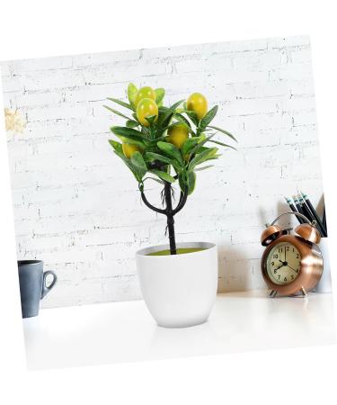 Zerodeko 2pcs Faux Lemon Potted Plant Mini Greenery Faux Plants Indoor Artificial Fruit Tree Bonsai Summer Flower Decor Ornament Office Lemon Tree Decors Plastic Desktop Decorations Yellow 11x6.5x26cm - Buy Online on GoSupps.com