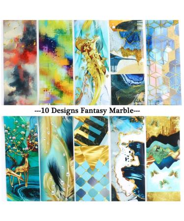 Marble Nail Art Foils Transfer Stickers - Nail Art Supplies for DIY Manicure Design - Buy Online on GoSupps.com