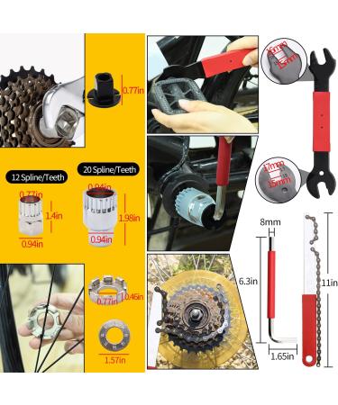 44pcs Professional Bike Tool Kit for Mountain & Road Bike Maintenance | Quality Bicycle Repair Set in Black Storage Case - Buy Online on GoSupps.com