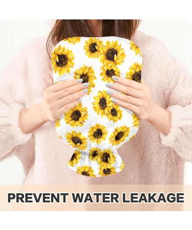 Sunflower Heat Bottle | Vintage Flower Pattern | 1L Hot Water Bottle for Pain Relief | Ideal for Kids & Adults - Buy Online on GoSupps.com