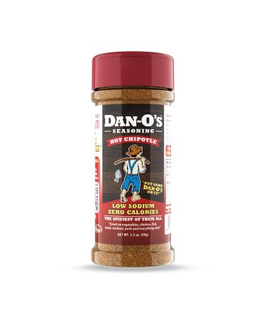 Dan-O's Hot Chipotle Seasoning | All Natural | Sugar Free | Keto | All Purpose Seasonings | Vegetable Seasoning | Meat Seasoning | Low Sodium Seasoning | Cooking Spices |1 Pack (3.5 Ounce)