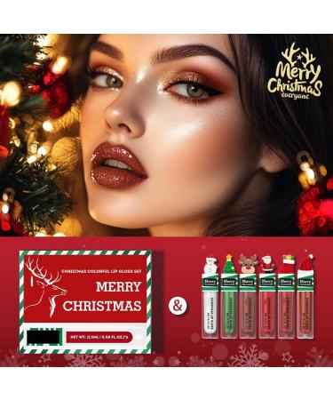 Christmas Lipstick Set Christmas Lip Makeup Kit Christmas Lip Gloss Set Lip Stain Set For Women Christmas Moisturizing Lip Gloss - Buy Online on GoSupps.com