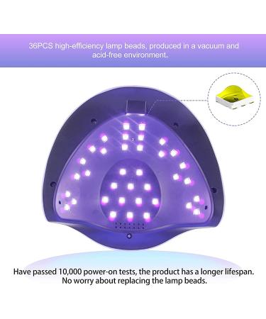 168W UV LED Nail Lamp with Timer Setting and Auto Sensor for Gel Nail Polish - Professional Salon Curing Lamp with Portable Handle and Digital Display - Fingernail and Toenail UV Dryer Machine in Blue - Buy Online on GoSupps.com