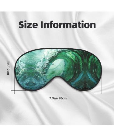 SSIMOO Ocean Green Wave Surf Print Eye Mask | Ultra-Soft Light-Blocking for Comfort & Restful Sleep - International Shipping - Buy Online on GoSupps.com