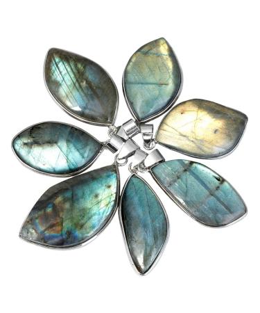 Natural Crystal Rough 1Lot Natural Irregular Shape Labradorite Healing Crystal Chakra Reiki Pendant Fit Necklace