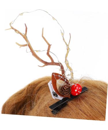 minkissy 2 Pairs Luminous Antler Hair Clip Reindeer Antlers Hair Clips Reindeer Antlers Xmas Hairpins Reindeer Ears Clips Girls Dresses Deer Antlers Hair Holder Pp Christmas Deer Elk Horns - Buy Online on GoSupps.com