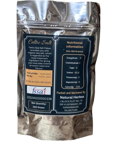 Generic Celtic Sea Salt Coarse 82 Minerals 8 Oz (240G) Resealable Bag Low in Sodium Perfect for Hydration Cooking & Seasoning (200 Grams) 200 Grams - Buy Online on GoSupps.com