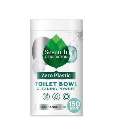 Seventh Generation Zero Plastic Toilet Bowl Powder Foaming Cleaner Fragrance Free 12.3 oz