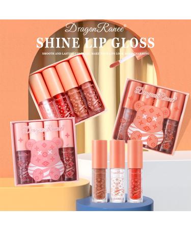 4Packs Lip Oil and Lip Gloss Set Lip Oil Hydrating Non-sticky Lip Glow Oil Tinted Clear Lip Plumper Moisturizing Lipgloss Set Gift For Women and Teenage Girl (02) - Buy Online on GoSupps.com