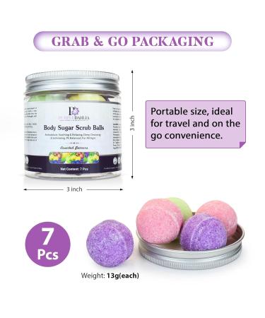 Body Sugar Scrub Balls - Assorted Flavors | Exfoliating & Moisturizing Scrub for Hands & Feet - Buy Online on GoSupps.com