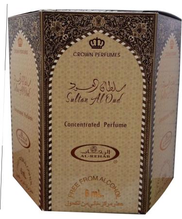 Sultan Al Oud - 6ml (.2 oz) Roll-on Perfume Oil by Al-Rehab (Crown Perfumes) (Box of 6)