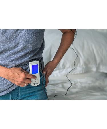iReliev TENS Unit EMS Muscle Stimulator - 14 Therapy Modes, Premium Pain Relief & Recovery System with Large Backlit Display and Rechargeable Feature - Includes Large & Small Electrode Pads - Buy Online on GoSupps.com