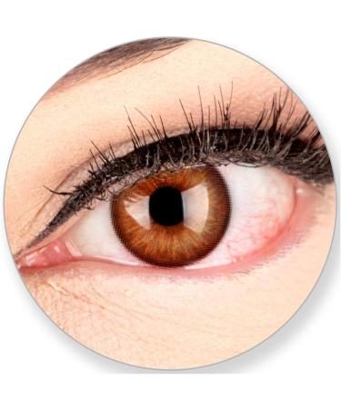 Buy Glamlens Silicone Comfort Soft Brown Contact Lenses Elly Hazel 0.0 Diopters 3-Month Wear | International Shipping - Buy Online on GoSupps.com