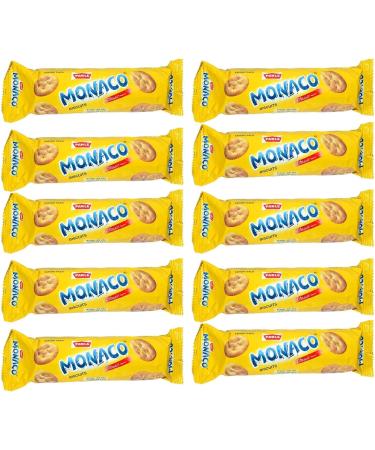 Parle Monaco Biscuits - 63.3g (Pack of 12) | Light & Crispy Salted Snack | Classic Salted Flavor | Perfect Balance of Flavor - Buy Online on GoSupps.com