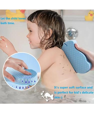 MULPG 2PCS Exfoliating Bath Sponge - Skin Cleansing & Dead Skin Remover for Women, Kids, Pregnant Adults - Buy Online on GoSupps.com