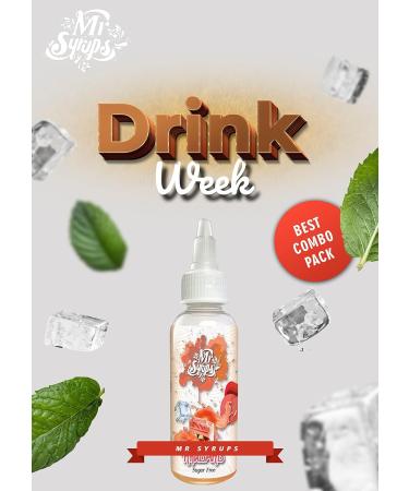 Mr Syrups Delicious Rhubarb Flavoured Syrup 60ml Best Sugar Free Pure Natural Summer Drink Refeshment Great Syrup for Coffee Milkshakes Mocktail Cocktail Frappes Juices Parties (Pack of 4 Combo) - Buy Online on GoSupps.com
