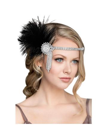Buy MWoot 1920s Feder Headband for Girls | Vintage Art Deco Hair Band with Crystal Details - Perfect for Parties & Events - Buy Online on GoSupps.com