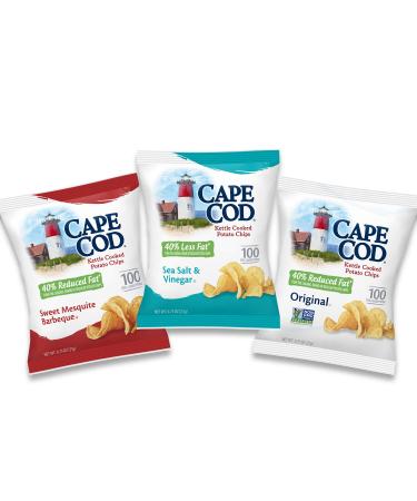 Cape Cod Potato Chips, Reduced Fat Kettle Cooked Chips, Variety Pack, 30 Count
