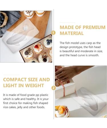UPKOCH 6 Pcs Fish Mold DIY Rice Cake Molds DIY Jelly Mold Biscuit Mold White Modeling Baking Pan Pp 3D 31.5X15.5X7CMx2pcs - Buy Online on GoSupps.com