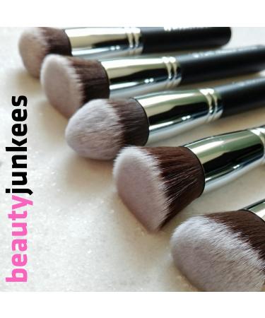 Contour Brush Bronzer & Blush Brush - Flat Angled Kabuki for Face | Dense Synthetic Bristles for Blending & Stippling - Perfect for Cream & Liquid Makeup - Buy Online on GoSupps.com