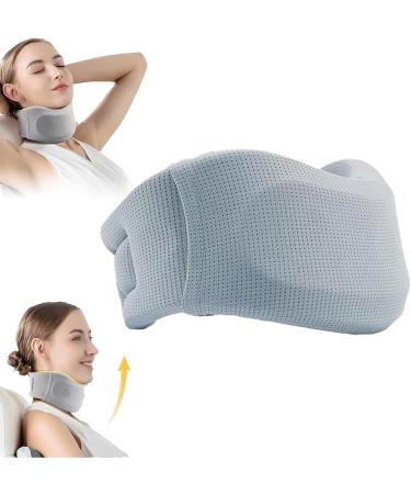 Dincmax neck support cervicorrect neck support for sleep apnea anti-snoring chin support neck support for sleeping soft foam do not bow blue