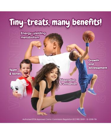Kids Calcium & Vitamin D3 Gummies - 90 Count - Non-GMO Vegetarian Formula - Strawberry & Vanilla Flavored - 45 Day Supply - Buy Online on GoSupps.com