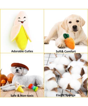 Kapetgo 6 Pack Luxury Dog Squeaky Toys for Puppy Cute Small Plush Dog Toys for Small Medium Dogs - Buy Online on GoSupps.com
