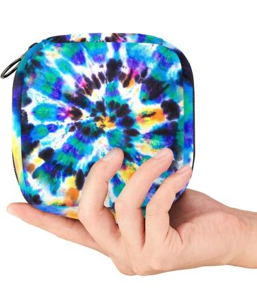 Portable Batik Printing Women's Napkin Storage Bag | Zippered Menstrual Pad Holder for Teens & Adults - Buy Online on GoSupps.com