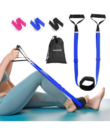 HOOMTREE Knee Replacement Recovery Aids Knee Trainer Increase Range of Motion Pain Relief Knee Slides for Exercise Speeding Recovery After Knee/Hip Surgery with Padded Handles and Foot Sleeve Blue