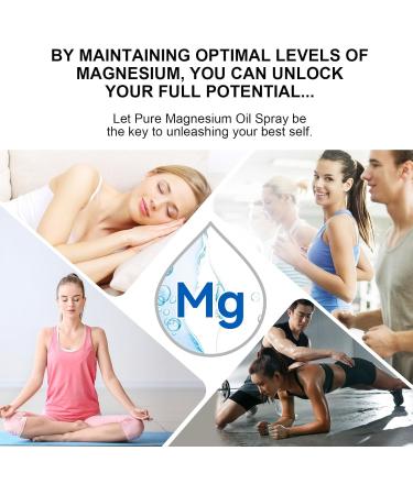 Pure Magnesium Oil Spray Topical Spray-Made with Concentrated Pure Magnesium Chloride Oil 4 fl oz 2 Fl Oz (Pack of 2) - Buy Online on GoSupps.com