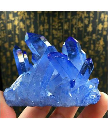 Crystals Blue Titanium Rainbow Aura Lemurian Quartz Cluster Crystal Point 1pcs Stone Collection (Size : 130-150g) - Buy Online on GoSupps.com
