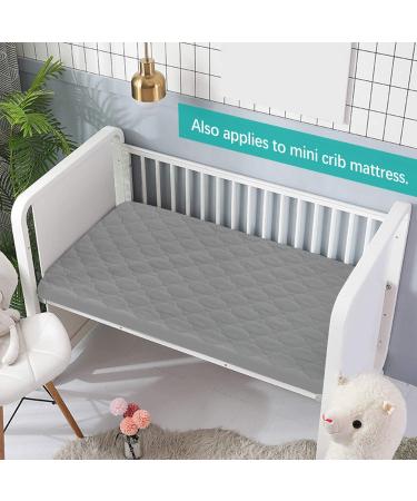 Waterproof Premium Quilted Pack n Play Sheets - 39x27 Inch Mattress Protector for Baby Foldable and Playard Mattress - Portable Mini Crib Cover - Gray - Buy Online on GoSupps.com