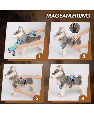 Eyin Adjustable Dog Harness for Large Dogs - Breathable Reflective Padded with Handle | Perfect for Daily Training (Blue L) - Buy Online on GoSupps.com