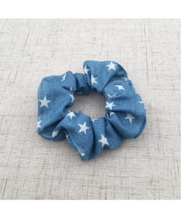 Denim Elastic Hair Bands Ropes Hair Scrunchies Ponytails Soft Hair Ties Hair Accessories for Cool Women and Girls - Buy Online on GoSupps.com
