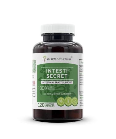 Secrets of the Tribe Intesti Secret, 120 Capsules, 1000 mg, Peppermint, Dandelion, Cloves, Ginger, Fennel Seed, Lavender. Intestinal Tract Support 120 Capsules 120 Count (Pack of 1)