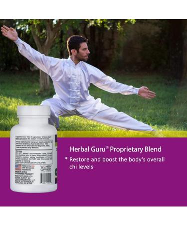 Herb Guru Chi Recuperation Energy and Blood Boosting Supplement 60 Capsules - Ginseng Gingko Biloba Astragalus - Buy Online on GoSupps.com