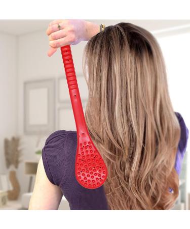Hand Massage Hammer - Percussion Stick for Whole Body Relief | Rubber Manual Massager for Shoulders & More - Red - Buy Online on GoSupps.com