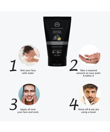 Buy The Man Company Charcoal Face Wash - Anti Pollution & Acne Control for All Skin Types (75ml - Buy Online on GoSupps.com