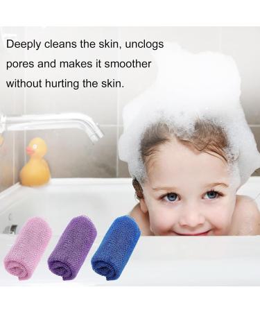 African Shower Sponge Set - 3 Pcs Nylon Body Scrubbers for Deep Cleaning and Exfoliation - Ideal for Men and Women - Buy Online on GoSupps.com