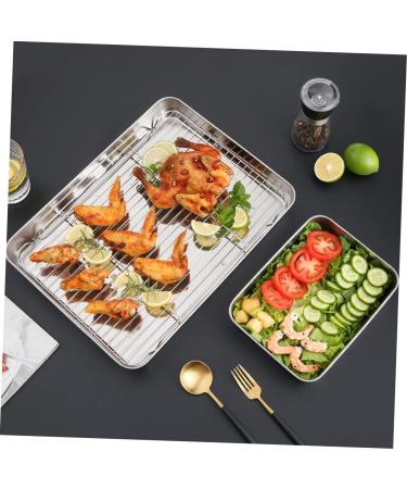 Alipis 1 Set Tray Supplies Non-Stick Baking Drain Home Kitchen Multipurpose Rack Holder Dumpling Storage Assorted Color 27X21.2X5CM - Buy Online on GoSupps.com