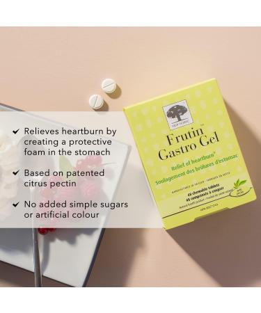 New Nordic Frutin Gastro Gel - Sugar-Free Vegan Chewable Antacid - Supports Stomach Acid Relief - Made with Citrus Pectin - 48 Chewable Tablets (Pack of 3) - Buy Online on GoSupps.com