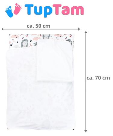 TupTam Baby Changing Mat with 2 Terry Cloth Covers - Hedgehog/Rabbit/Pink 70x70 cm - International Shipping Available - Buy Online on GoSupps.com