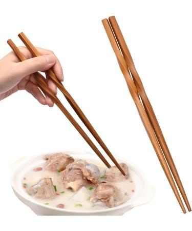 Wood Chopsticks | Kitchen Chopsticks Set | Portable Chinese Tableware Washable Reusable Chinese Style Chopsticks for Gourmet Rice Noodles Hotpot Sushi Wobblo - Buy Online on GoSupps.com