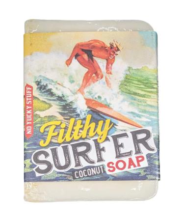 Filthy Surfer (Man) All Natural Coconut Soap Bar White