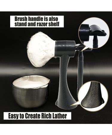 KIKC Luxury Shaving Kit: Shaving Brush, Safety Razor, Cream, Synthetic & Badger Hair, Soap & Bowl - Hair Salon Tool with Replacement Hair Knots - Buy Online on GoSupps.com