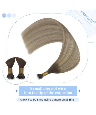 Youngsee Balayage Nano Ring Hair Extensions - Real Hair 55cm Brown to Blonde - Premium 50g Nano Extensions - Buy Online on GoSupps.com