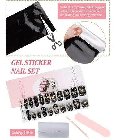 EBANKU Hot Gold Gel Nail Strips - Long Lasting, Waterproof, Real Nail Polish Wraps - Buy Online on GoSupps.com